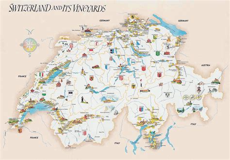 switzerland map with tourist attractions